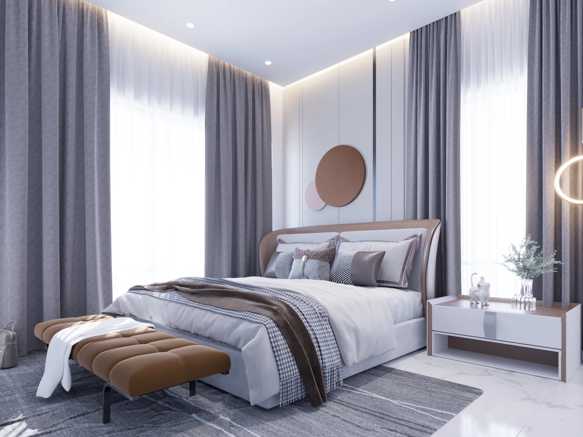 Dimple Residences interior render — entryway