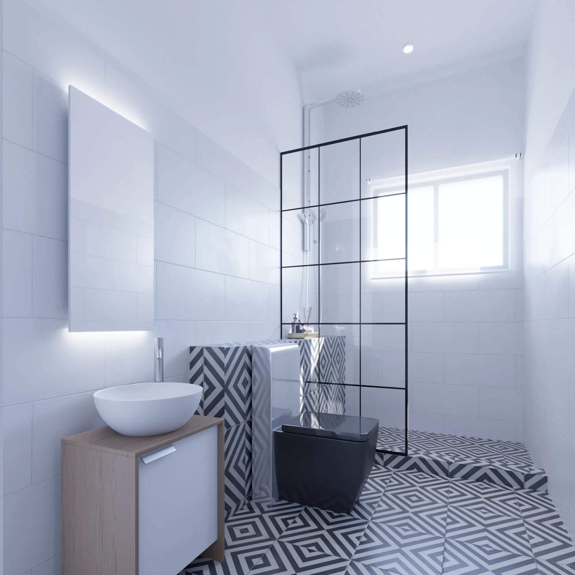Dimple Residences interior render — lounge detail